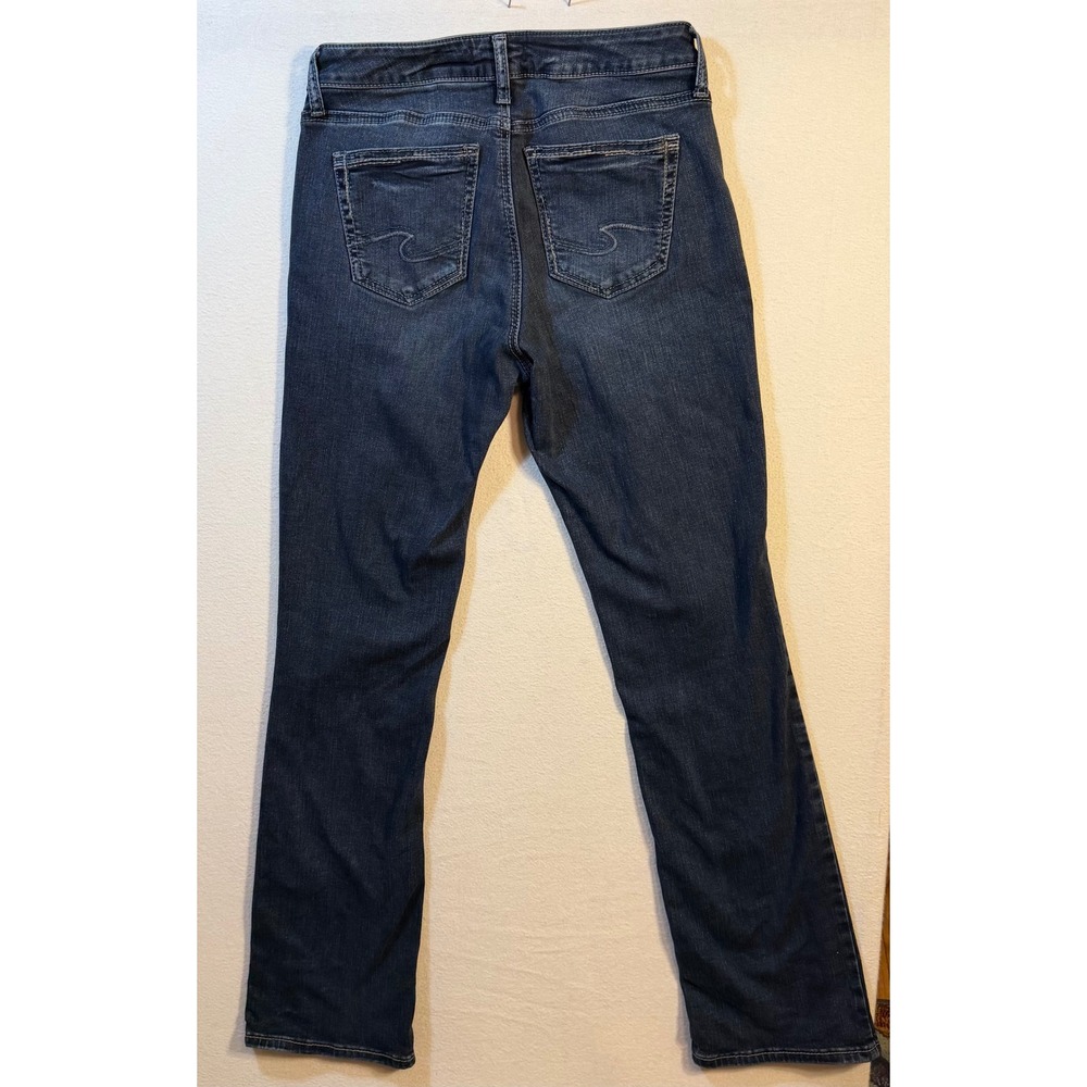 Silver Jeans Co Womens Dark Wash Mid Rise Bootcut Denim Jeans Size 30 Inseam 31
